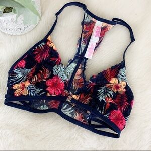 [PINK Victoria's Secret] Lace Colorful Floral Print Bralette